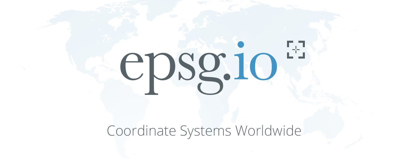 Site epsg.io com códigos EPSG. Fonte: epsg.io.